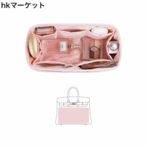 KINGS IN BAG バッグインバッグ 高級軽量収納バッグ サテンバッグインナー バーキン適用 Birkin25/30/35（ローズサクラrose sakura、Birk