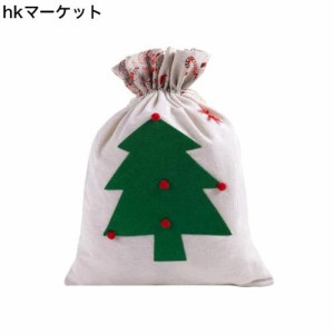 Goture クリスマス ラッピング袋 30x40cm 巾着袋 ギフト大 プレゼント袋 パーティー用 お菓子 お祝い 包む 麻袋 布袋