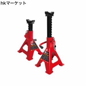 BIG RED ジャッキスタンド 3t 2個セット リジットラック 最低位276mm/最高位420mm 高さ10段階調整可能 スチール製 タイヤ交換 車用 耐荷