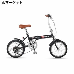 【AVASTA】Chords 16インチ折りたたみ自転車 ミニペロ 街乗り小型自転車 通勤通学 便利 お尻が痛くない 素早く折りたたむ 軽量 黒 ブラッ