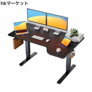 ErGear L字 電動 昇降デスク スタンディングデスク 幅145cm 耐荷重80kg 高さメモリー機能 上下自動昇降 衝突検知 静音 収納フック付き パ