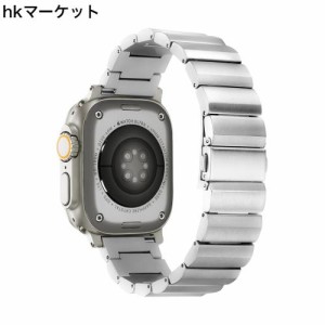 GYOKUYU「高級チタン金属」コンパチブルApple Watch Ultra/Ultra 2 49mm バンド チタン アップルウォッチ ウルトラ 交換バンド チタニウ