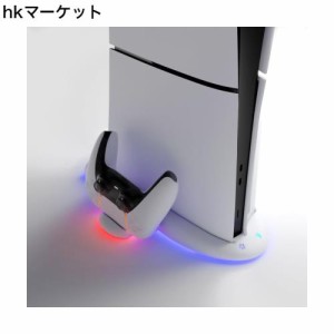 【新型 PS5 Slim 対応】PS5 Silm用 スタンド 縦置き RGB コントローラー 充電スタンド Blitzowl 新型PS5用冷却ファン PS5周辺機器 ディス