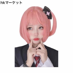 FESHFEN ウィッグ ボブ ショート 姫カット フルウィッグ かつら 姫髪 レディーズ ストレート 自然 ハロウィン 小顔 原宿系 ぱっつん前髪 