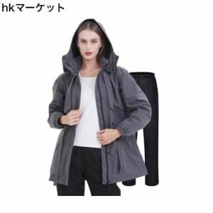 [TopKylin] レインウェア レディース レインコート 女性 上下セット 防寒 防水ウェア 雨具 カッパ 雨合羽 ウインドブレーカー ストレッチ