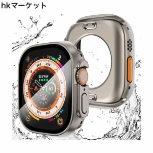 【2024強化版】ELYBYYLE for Apple Watch ケース Apple Watch Ultra 2/Apple Watch Ultra 49mm 用 ケース 360度全面防水 バンド 水泳・ス