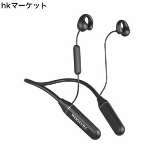 空気伝導 イヤホン【最新ネックバンド型 イヤホン・耳挟み式・180時間連続再生】Bluetooth イヤホン ワイヤレスイヤホン 首掛けイヤホン 