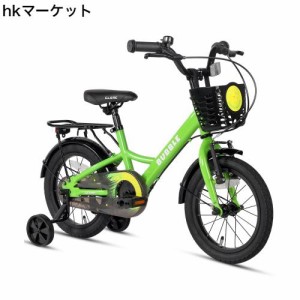 【Glerc】Bubble子供用自転車 12インチ 可愛い星柄 1歳 2歳 3歳 男の子かっこいい自転車 補助輪/キックスタンド（16インチ）/前後輪ブレ