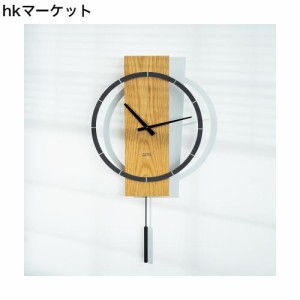 掛け時計 北欧 木製 軽量壁掛け時計 振り子時計 金属製の振り子 デュアルフォーム掛け時計 ファッション 掛け時計 静かな掛け時計 小型 