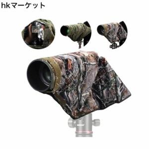 NEEWER カメラレインカバー L 防水レインコート 汎用カメラデジタル一眼レフ/ミラーレスに適用 最大400mmまで 両面迷彩グリーンナイロン 