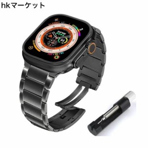 [synsing] コンパチブル Apple watch バンド チタニウム製 アップルウォッチ バンド チタン製互？ベルト apple watch series Ultra2/Ultr