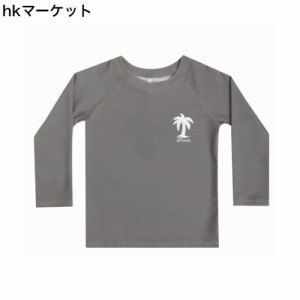 [GoUseGo] キッズ ラッシュガード 男の子 長袖 Tシャツ 100〜150cm 無地 キッズ水着 小学生 学校用水着 ビーチ スイムウェア 子供 スイミ