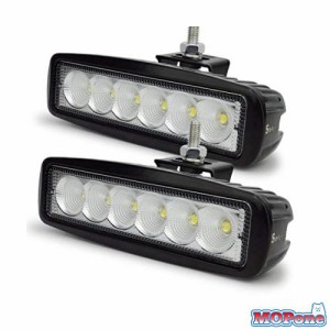 Safego 2 x 18W LED 作業灯/ワークライト 広角タイプ LED 車外灯 農業機械 除雪車 ホワイト 6000K 12V-24V対応