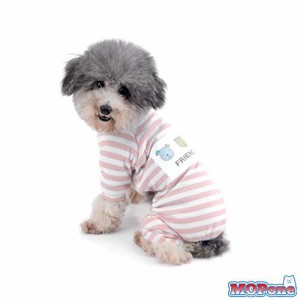 Ranphy 犬服 パジャマ ロンパース Tシャツ 猫服 小型犬 ストライプ ボーダー柄 綿製 柔らかい ドッグウエア かわいい おしゃれ カバーオ