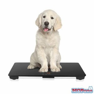 犬用体重計、動物用体重計6545cm、最大体重100kg、精度10g、黒、犬と猫に適しています、無料の滑り止めマット
