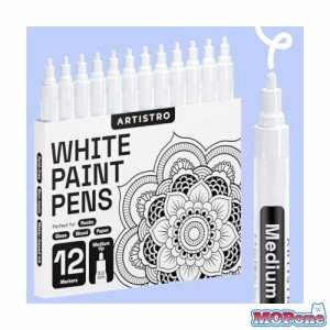 White Paint Markers ホワイト ペイントマーカー ロックペインティング 石 セラミック 陶器 タイヤ ガラス 木 布 生地 金属 キャンバス 