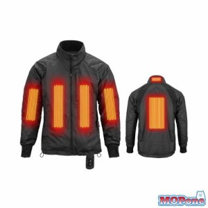 [MIDIAN] バイクジャケット冬 電熱 12V ヒートインナージャケット バイクウェア 防水防風 プロテクター別売り(ブラック+M)
