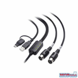 Cable Matters MIDI ケーブル 2m MIDI USB 変換ケーブル USB MIDI ケーブル MIDI USB C 変換ケーブル ブラック