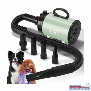 XKISS 犬 ドライヤー 4.5 PS / 3200 W 犬用 ドライヤー 猫 ドライヤー ペットドライヤー ペット用ドライヤー 4つのノズル付き 風速、温度