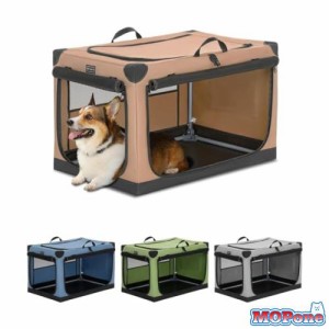 Petsfit 犬用ソフト 犬 クレート 中型犬 小型犬 猫 76Hx50Wx48.5H cm ペットハウス ペットケージ ペットキャリー 犬ケージ 折りたたみ式 