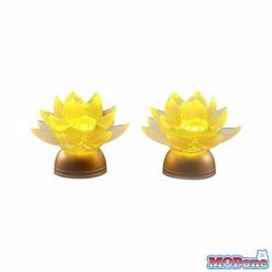 蓮花 蓮の花 造花 瑠璃 光る蓮の花 仏花 ロータス 蓮華 2個セット USB LED はすはな インテリア照明 お盆 仏具 仏壇 仏前 法事 法要 お彼