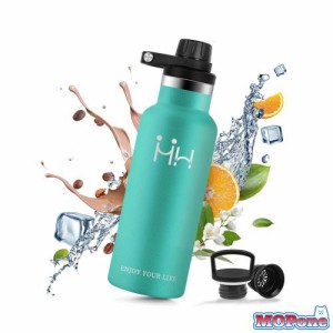 HoneyHolly 水筒 500ml 直飲み 軽量 真空断熱 炭酸 ボトル 漏れ防止 ストロー付き水筒 スポーツ 水筒 スポーツドリンク 水筒 保温 保冷 