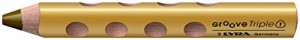 リラ LYRA 文具 色鉛筆 三角グリップ クレヨン 水彩色鉛筆 美しい発色 金 グルーヴトリプルワン 単色 16本入り