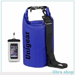 Unigear ドライバッグ 防水バッグ 防水ポーチ付き ドラム型 新型素材 防水 防塵（青色 20L）