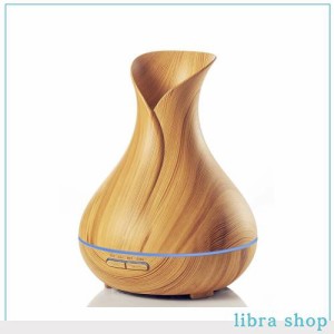 ENERG e’s Vase 超音波式卓上加湿器 アロマディフューザー 400ml お洒落な木目調インテリア・タイプ 空焚き防止機能、タイマー機能、静