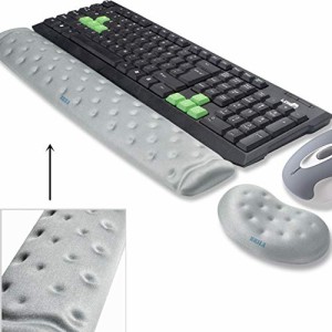 BRILA 低反発素材 マウス＆キーボードリストレスト サポートパッドクッションセット コンピュータ ノートパソコン オフィス 仕事 PCゲー