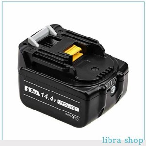 Enermall 互換 マキタ14.4vバッテリー 6000mAh BL1460B マキタバッテリー14.4v LED残量表示付き 14.4Vマキタ電動工具バッテリー BL1430 B