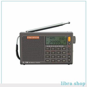RADIWOWで作る SIHUADON R108 小型短波ラジオ BCLラジオ ポータブル 高感度受信 FM/AM/LW/SW/エアバンド ワイドFM対応 航空無線 USB Type