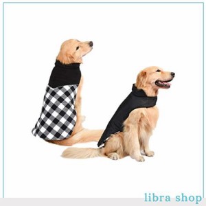 犬服 ペット 秋冬綿服 小型犬 中型犬 大型犬 向け リバーシブル ダウン風 ベスト ジッパー穴付き 袖なし マジックテープ着脱簡単 コート 