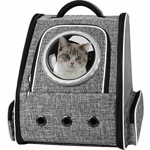 Okiki 最新型 猫 犬 キャリー リュック ペットキャリー リュック バッグ カーテン付き 猫用 小型犬・小動物用 きゃりーバッグ リュック 