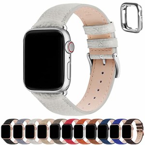 アップルウォッチ バンド Apple Watch バンド アップルウォッチベルト 本革 装着簡単 保護ケース付き レディース メンズ 1/2/3/4/5/6/7/8