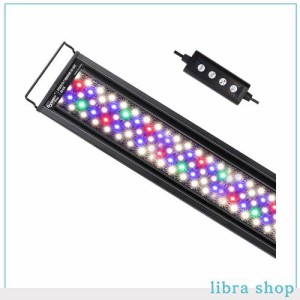 Hygger 水槽ライト アクアリウムライト LED 熱帯魚ライト 水槽用 7色LED 158LED 36W 昼光と月光モード 明るさ調整 タイマー付き 観賞魚飼