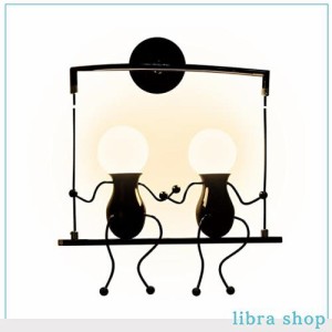 Etelux 玄関ライト 人形ブラケットライト ウォールランプ レトロ ベッドサイドライト 壁掛けライト 壁付け照明 装飾ランプ 可愛い 照明器
