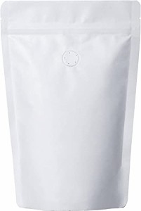 チャック袋 ホワイト 50枚 8 oz 250g用 コーヒー保存袋 ジップ袋 アルミ袋 自立袋 クラフト紙袋 密封袋 ヒートシーラー使用可能 包装袋 
