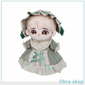 niannyyhouse ぬいぐるみ 用 20cm人形の服 ヘッドバンド+ドレス 2点セット メイド服 綿人形の服 クロスレター 人形ベビー服 着せ替え 服 