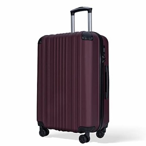 [Bargiotti] ABSスーツケース キャリーバッグ キャリーケース 大容量 超軽量 TSAロック ダブルキャスター 静音 旅行 ビジネス… (マルー