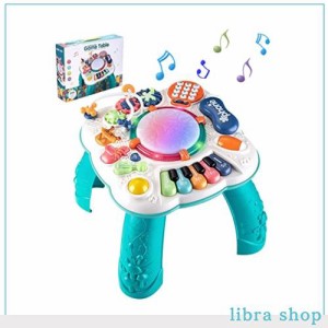 音楽おもちゃ ビーズコースター ルーピング 子供 ミュージカルテーブルおもちゃ 多機能 ピアノ 楽器玩具 アクティビティテーブルのおもち