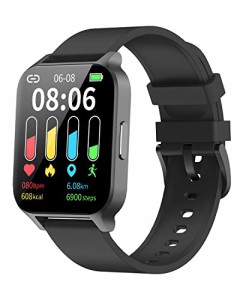 スマートウォッチ 2023 最新 1.7インチHD大画面 腕時計 歩数計 Smart Watch 7日間持続バッテリー 着信電話通知 スマホ探す DIY文字盤 IP6