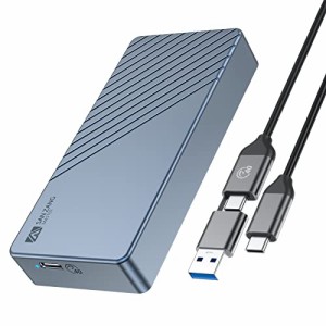 M.2 SSD 外付けケース40Gbps Thunderbolt 3/4 SSD 外付けケース M.2 SSDケース USB4.0 NVMe 高放熱 ポータブル アルミニウム製 エンクロ