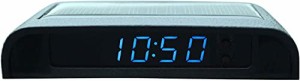 車用 デジタル時計 車載時計 ソーラー電子時計 4in1 時計 時刻 日付 温度 車の時計 デジタル温度計 24時間 夜光 多機能 高精度 電子時計 