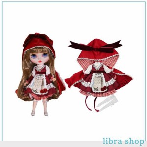 rakulifey ブライス服 アウトフィット お洋服 ドレス ネオブライス衣装セット メイド服 レッド オビツ24通用