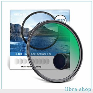 NEEWER 52mm PLフィルター 円偏光フィルター HD光学ガラス 30層ナノコーティング偏光フィルム コントラスト強調 反射除去 グレア低減 超