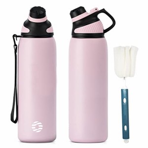 FJbottle 水筒 1000ml 真空断熱 スポーツボトル 保温 保冷 スポーツ飲料対応 1l すいとう 広口 洗いやすい ステンレスボトル マグボトル 