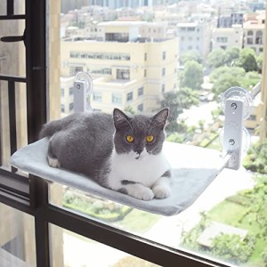 猫 ハンモック 窓 猫 ベッド 吸盤式 強力な吸盤 窓掛け 窓際マット 折りたたみ 窓ハンモック 取り付け簡単 四季兼用 耐荷重15kg 日光浴 