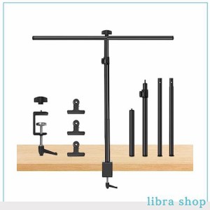 JEBUTU 背景スタンド T型 卓上 C型クランプ 78x90cm 幅＆高さ調節可能 背景サポート 強化アルミ合金製 スタンドキット コンパクト 省スペ