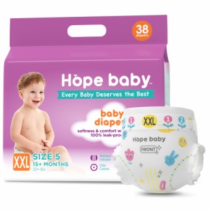 【テープ BIGより大きいサイズ】HOPE BABY オムツ テープ ビッグより大きい (15kg+) 38枚 ふわふわを感じる 赤ちゃん おむつ たっぷり吸